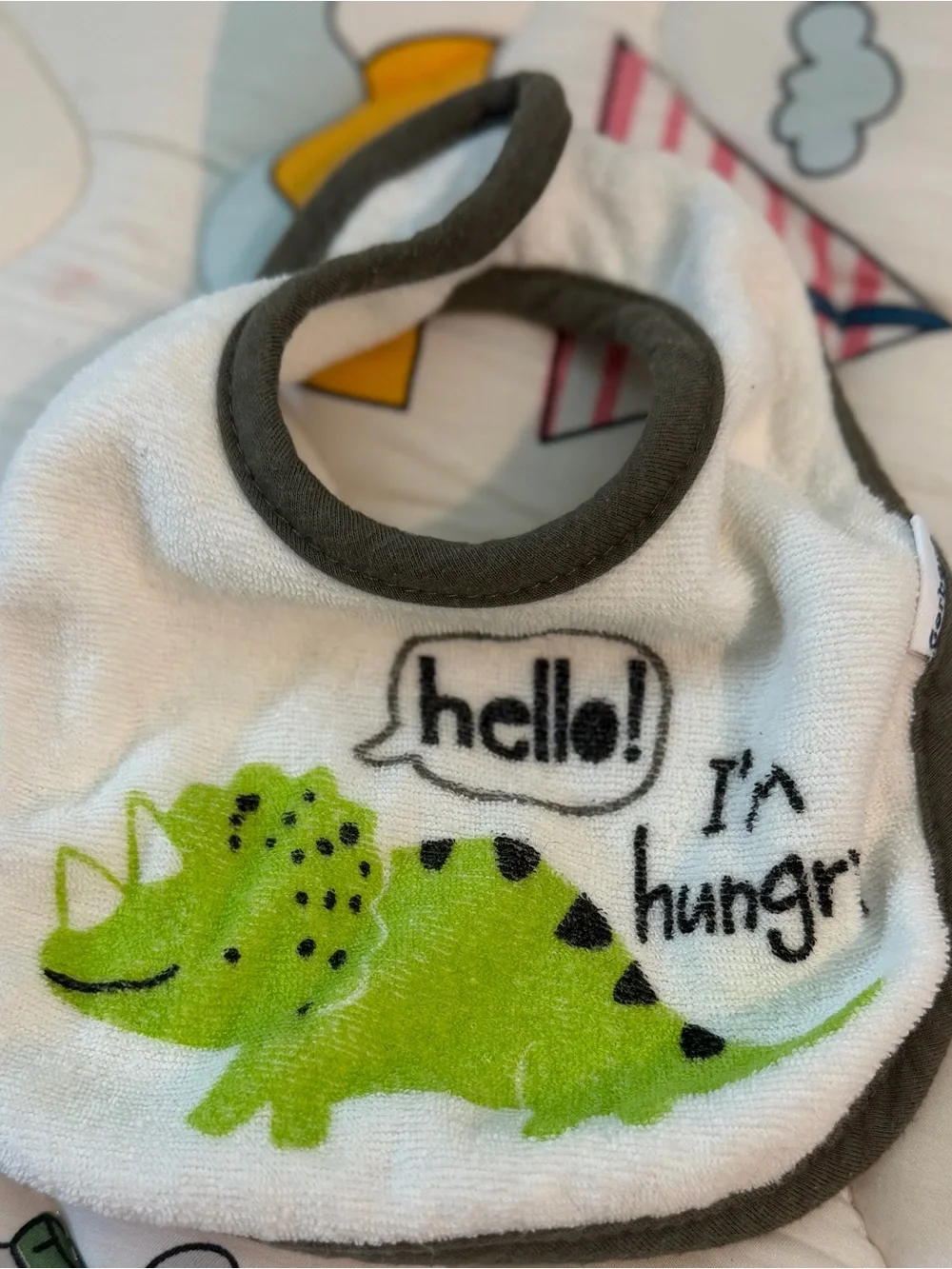 Gerber Camouflage, Gray Stripe & White Dino Baby Bibs